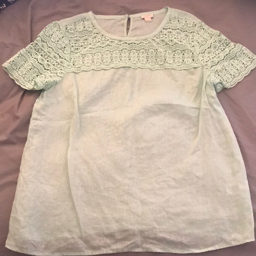Linen Lace Top